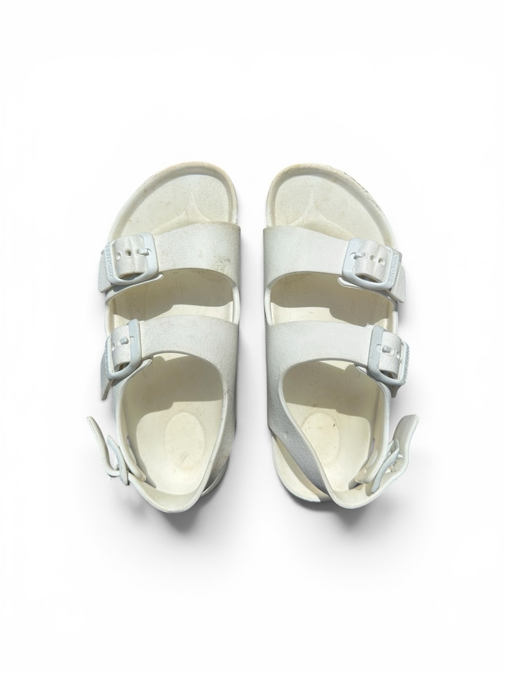 Kids White Birkenstock sandals size 1